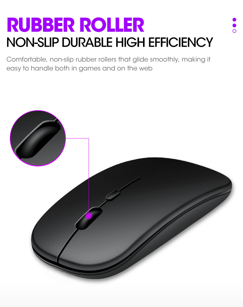Trådløs mus , 2.4g ergonomisk optisk mus, computermus til bærbar computer, pc, computer, chromebook, notesbog, gaming-gamermus