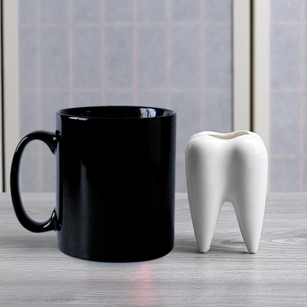 Teeth Shape Ceramic Flowerpot Innovation Modern White Ceramic Succulent Flower Pot