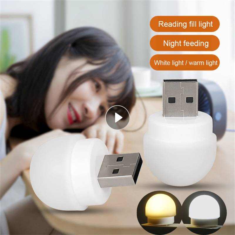 Usb Plug Lamp Computer Mobiele Power Opladen Usb Kleine Boek Lampen Led Oogbescherming Leeslamp Kleine Ronde Night licht