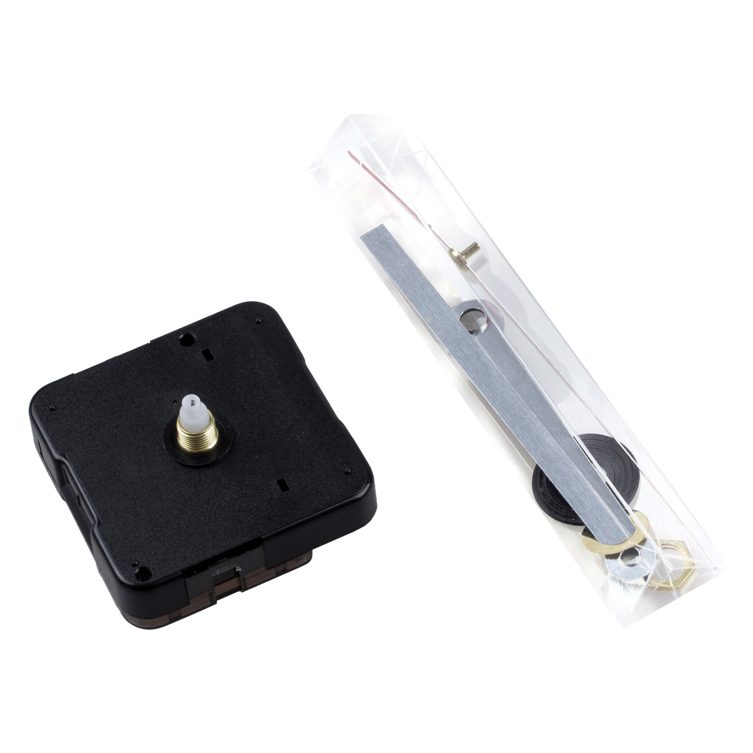 Quartz Clock Movement Mechanism DIY Repair Parts Black + Hands