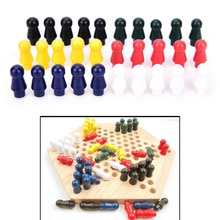 60 stks/set Chinese checkers 6 Kleur 10 pcs/Kleur van houten checkers vervanging spel onderdelen