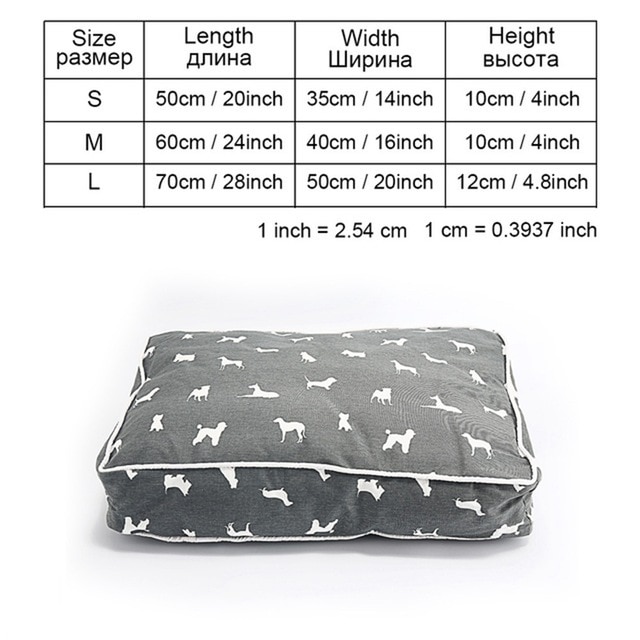 Hond Bed Zachte Sofa Waterdichte Hond Bed Voor Slapen Kleine Medium Grote Hond Kat Mat Met Dier patroon PY0108: Gray-COO039 / L  as picture