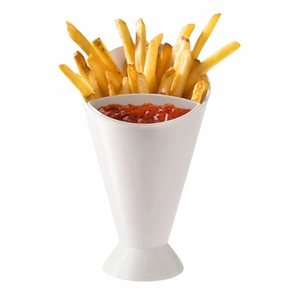 1 Pcs Frieten Plank Houder Diverse Saus Chips Ketchup Jam Snack Kegel Dip Cup Servies Dienen Aardappel Keuken Gereedschap