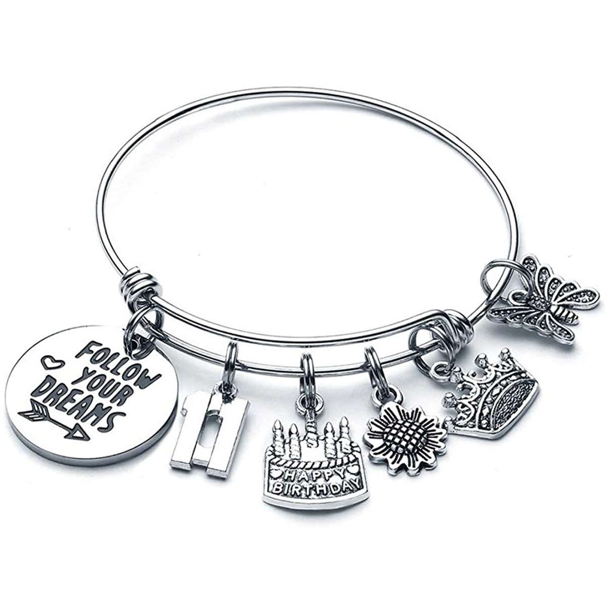 Women Girls Birthday Bracelets Adjustable Charm Bracelets Birthday For Granddaughter Niece Daughter Bracelets