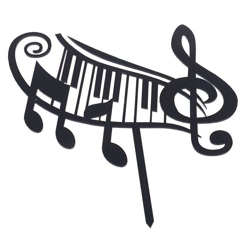 Musical nota adorno acrílico para pastel Festival de Música de torta para boda cumpleaños música adornos de pastel de suministros