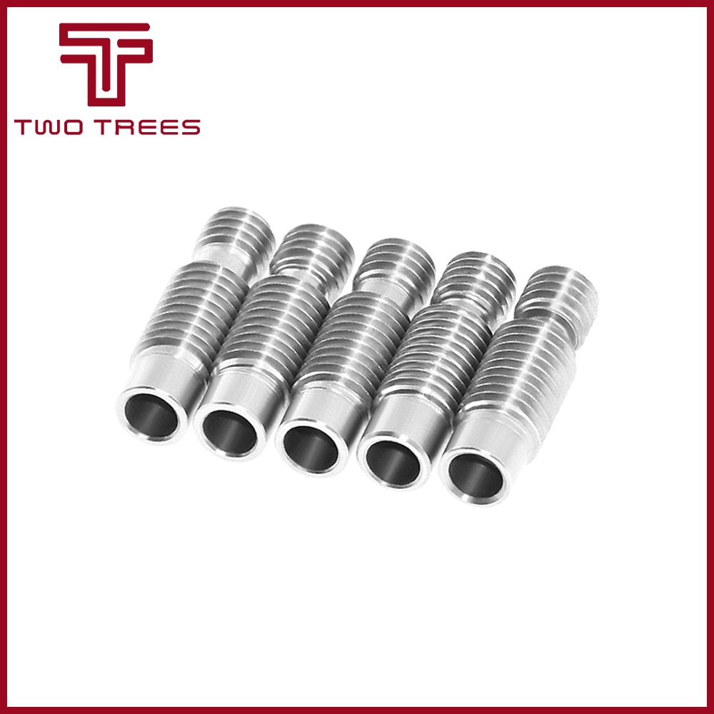5pc 3d printer nozzle keel, geheel van metaal of buis  or 4.1mm doorlopende gaten voor 3d v6 1.75mm 3mm extruder uiteinde j-kop