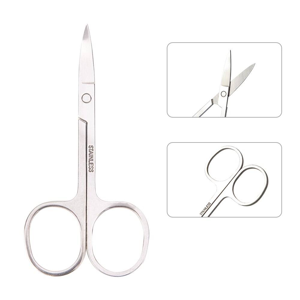 Tijeras de acero inoxidable para cutículas, herramientas de manicura pedicura, Tijera para piel muerta cortauñas Nail Art, 1 ud.: scissors