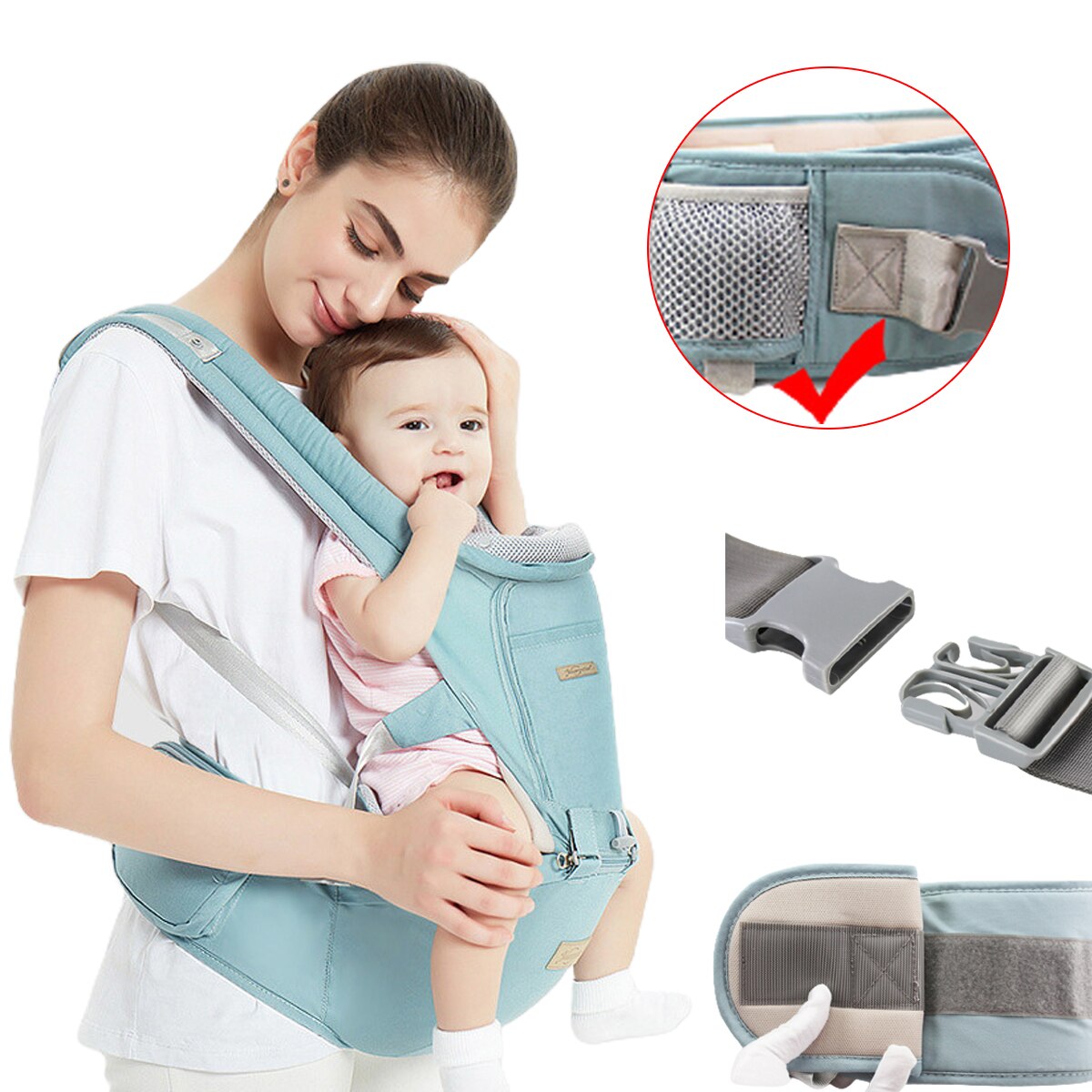 Baby Carrier Transport Ergonomic Baby Kangaroo 3 In 1For Use From 0-36monthes Baby With shade cloth Supports Weight Over 10kg