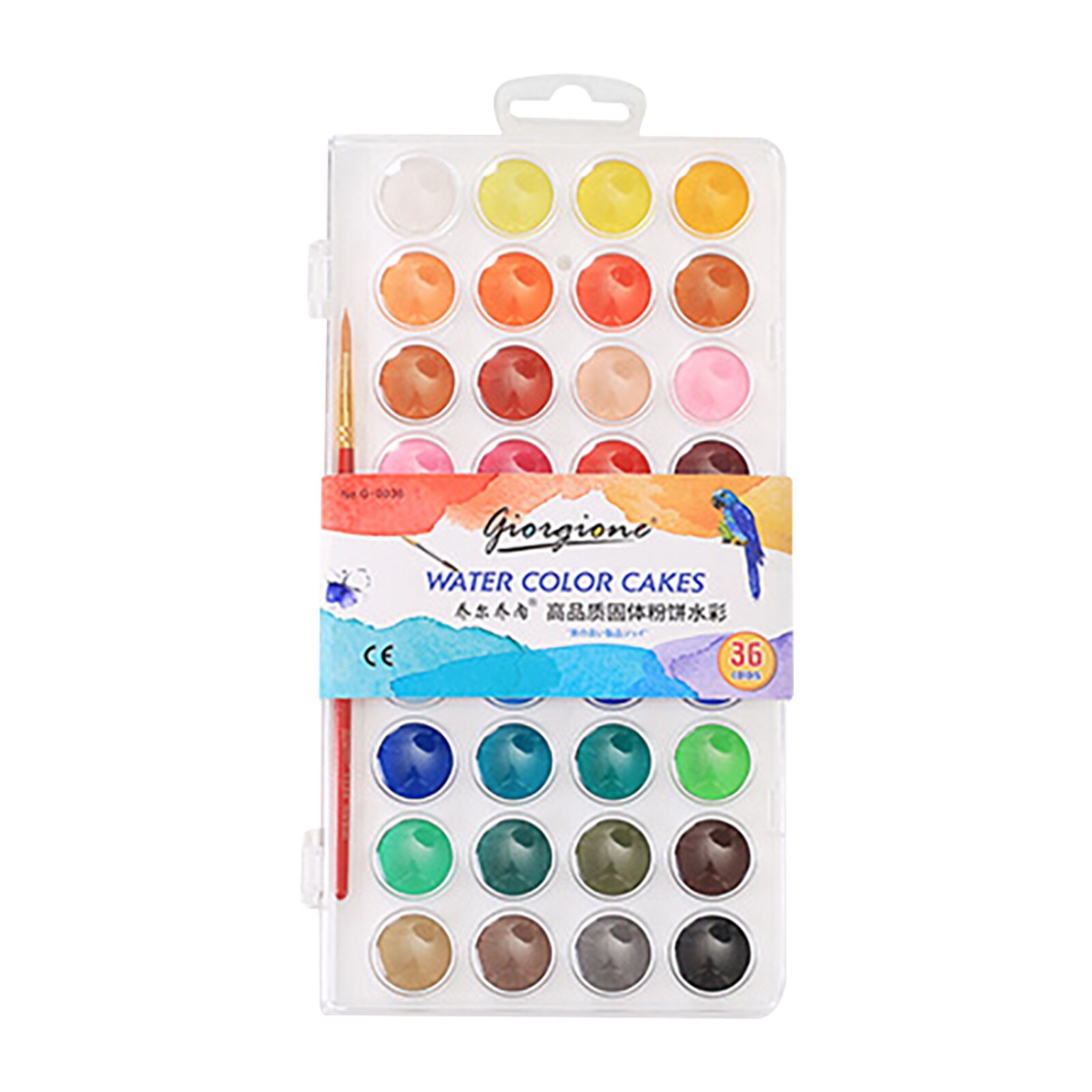 Superior 36 colors Solid Watercolor Paint Set With Water Brush Pen Foldable Travel Water Color Pigment For Draw #3