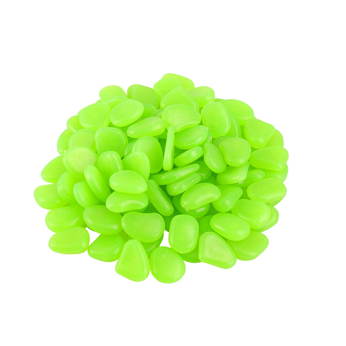 100 stk lysende brostein steinstein gløder i mørket grus til akvarium fisketank hage dekorasjon