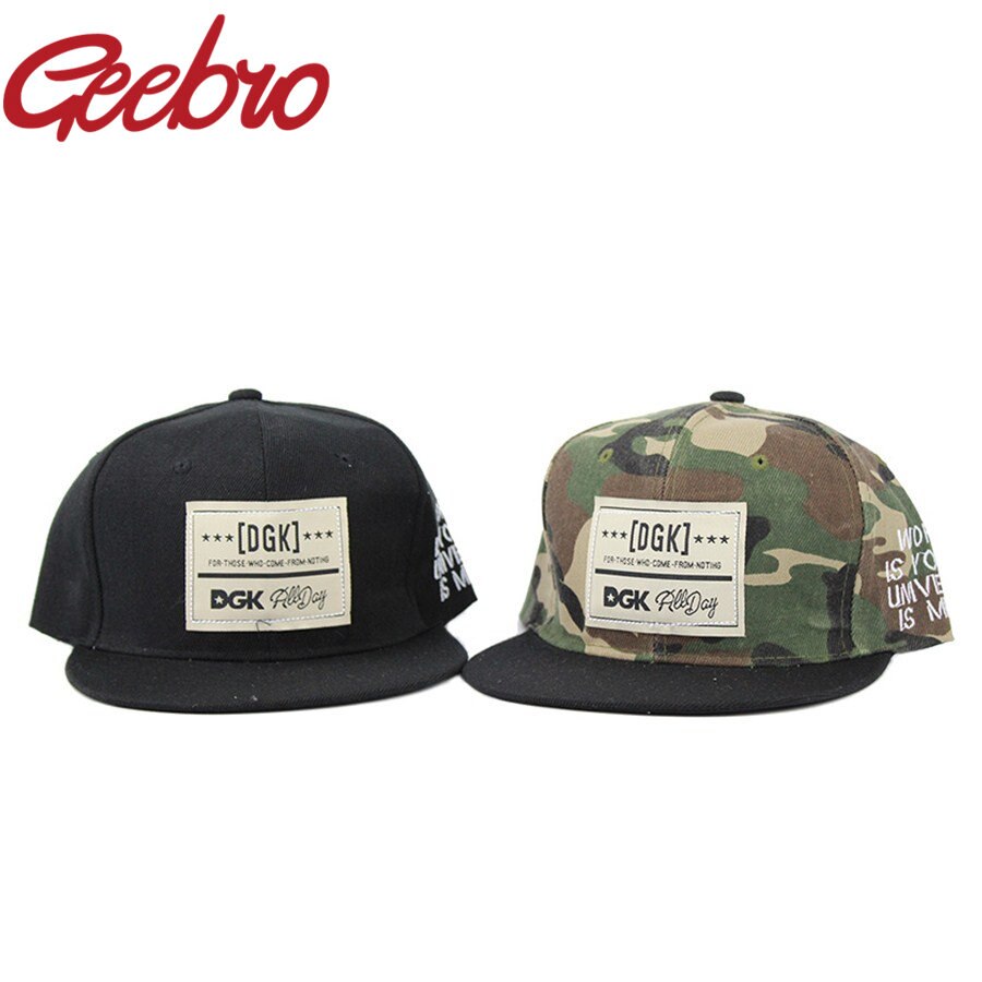 Dgk camouflage casual baseballkepsar hiphop skatekeps för män ben aba snapback solhattar goraas casquette för kvinnor  js060