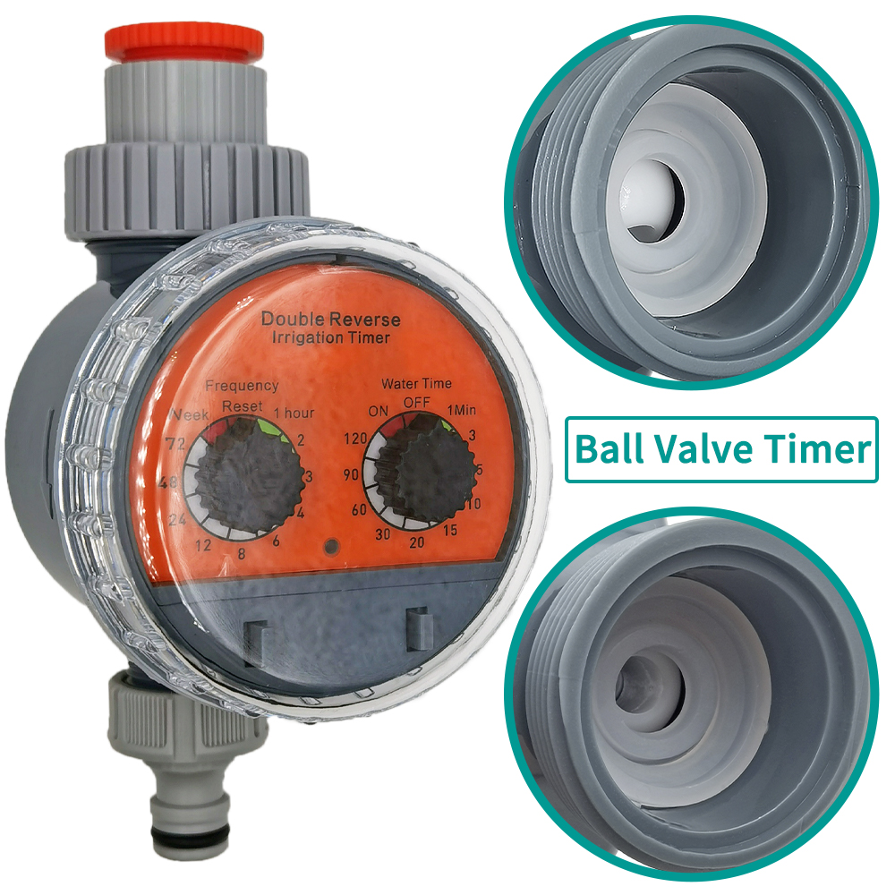 Oasis Ball Valve Irrigation Timer Automatic LCD Watering Electronic Water Tank Controller Irrigator for Home Garden Greenhouse: Gold