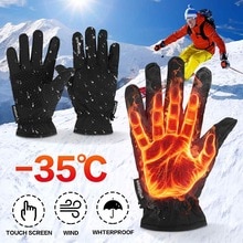 Fietsen Handschoenen-35 Graden Winter Warm Thermische Mtb Bike Handschoenen Snowboard Fiets Handschoenen Touchscreen Waterdicht Guantes Ciclismo