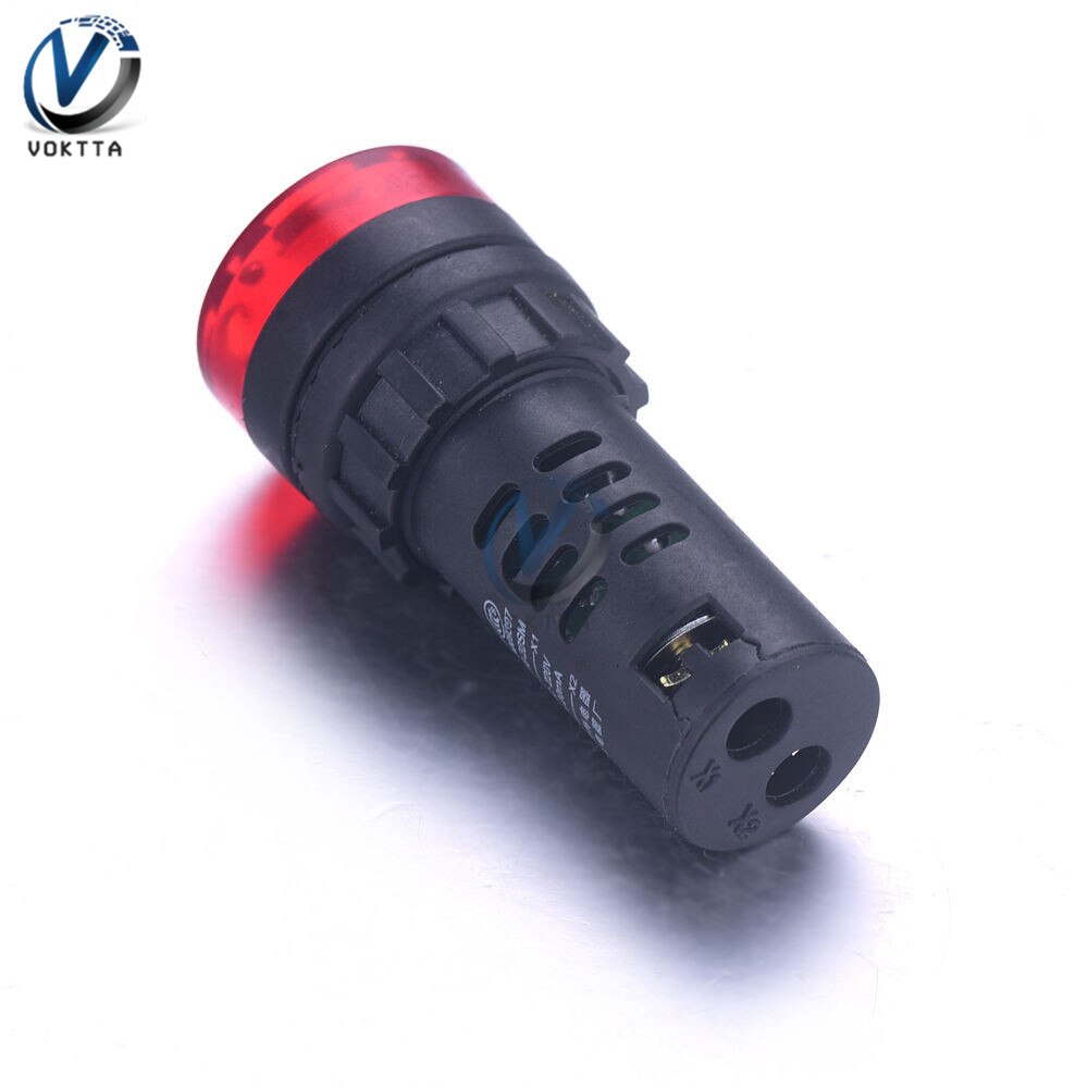 AD16-22SM Flash LED alarme indicateur lumineux Signal lampe Flash Buzzer cc 12V 24V AC 110V 220V lampe d'avertissement rouge vert jaune