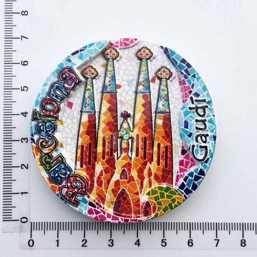 Recuerdos de turismo mundial y urbano de hitos españoles, decoración de imán para nevera de Barcelona, Madrid, Granada, Sevilla, Toledo, Córdoba, España: 12
