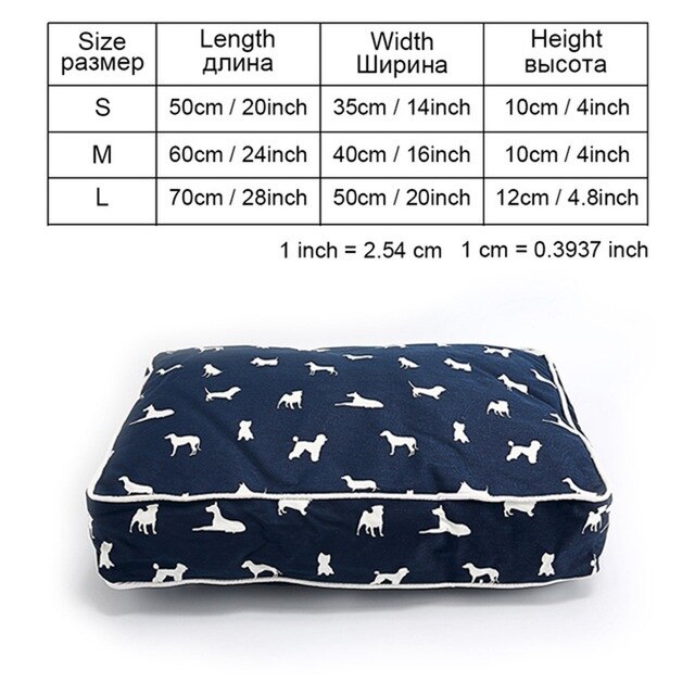 Hond Bed Zachte Sofa Waterdichte Hond Bed Voor Slapen Kleine Medium Grote Hond Kat Mat Met Dier patroon PY0108: Navy-COO039 / S as picture