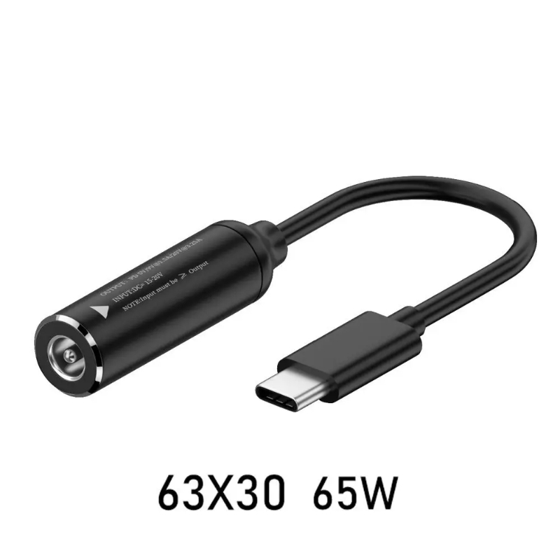 Dc Power To Type-C Opladen Pd 65W Geschikt Voor Dc Female Naar C Mannelijke Adapter Dc Naar Type-C Adapter Kabel Dc Naar Ype-C Oplader Draad: Rose Gold