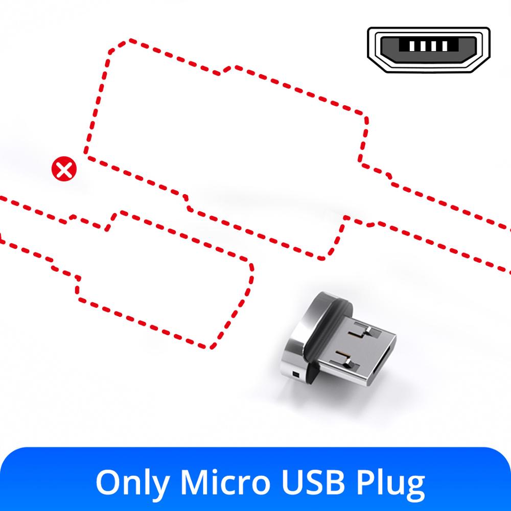 Anmone magnetische kabel snellader micro usb kabel 1m android datakabel magneet oplaadkabel voor mobiele 2m snellaadkabel: Microplug zonder kabel / 1m