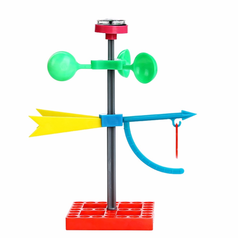 Veleta de dirección del viento DIY, para niños, Educación Física y matemática, 1 unds/pack