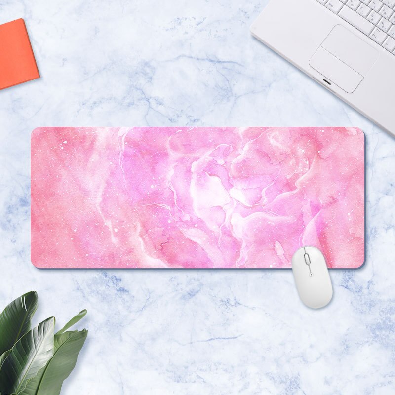 Grand tapis de bureau en marbre tapis de souris Gamer kawaii tapis de bureau clavier d'ordinateur Table décoration couverture tapis souris tapis de souris: 4