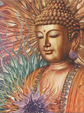 Boeddha diy foto kleurplaten afbeeldingen op nummer met figuur tekening schilderen op nummer acrylverf ingelijst huis: 30 x 40 ingelijst