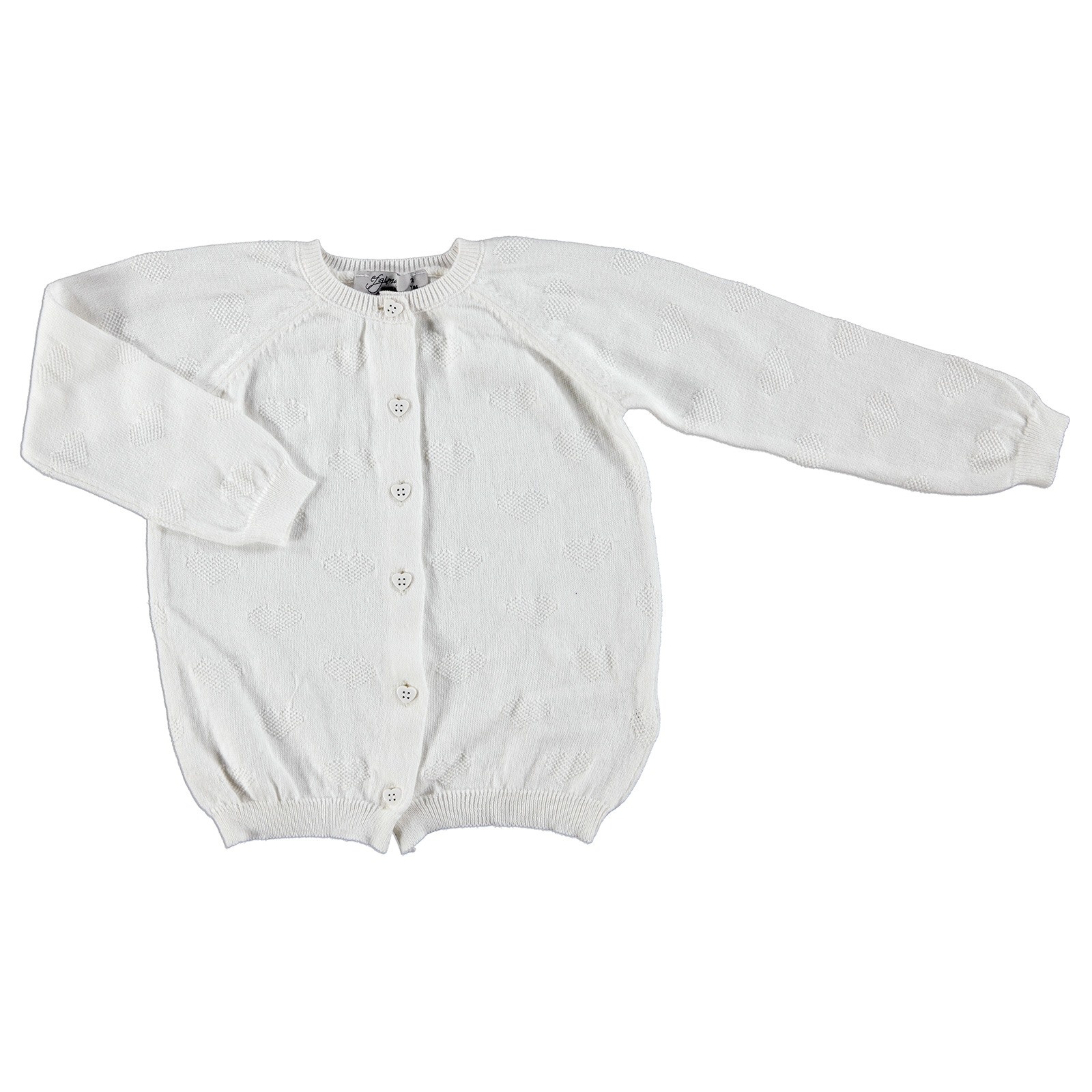 Ebebek Efgima Baby Winter Jacquard Herz Zugeknöpft Strickjacke: Ecru / 6 Mo