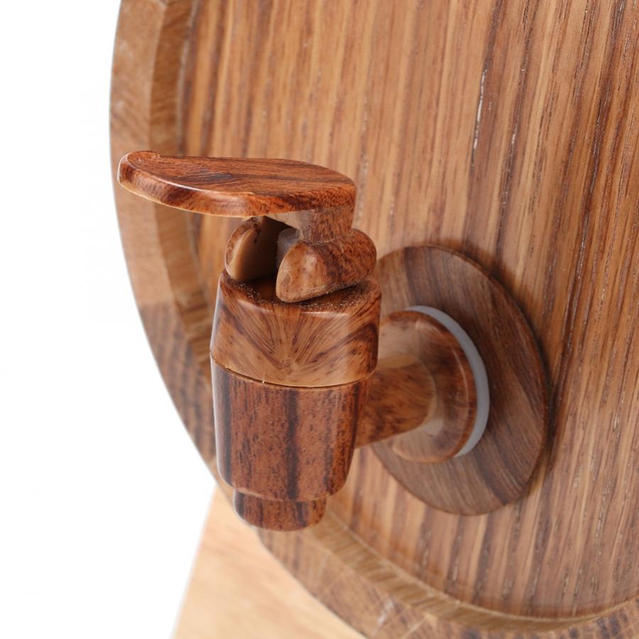 Cubo de vino para elaboración de cerveza casera, barril de vino de madera de roble Vintage de 1,5 l, accesorios para elaboración de cerveza casera, barril de vino