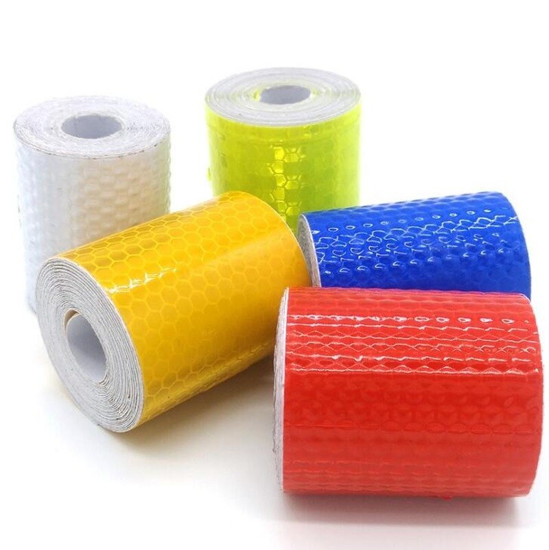 5Cm X 3M Reflecterende Materiaal Tape Sticker Veiligheidswaarschuwing Tape Reflecterende Folie Auto Stickers Fiets Auto Reflecterende Tape