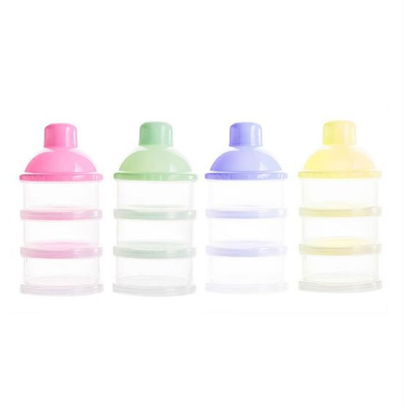 Bærbar baby mælkepulver formel dispenser mad beholder opbevaring bønne boks til baby børn småbørn tre gitter mad opbevaring boks