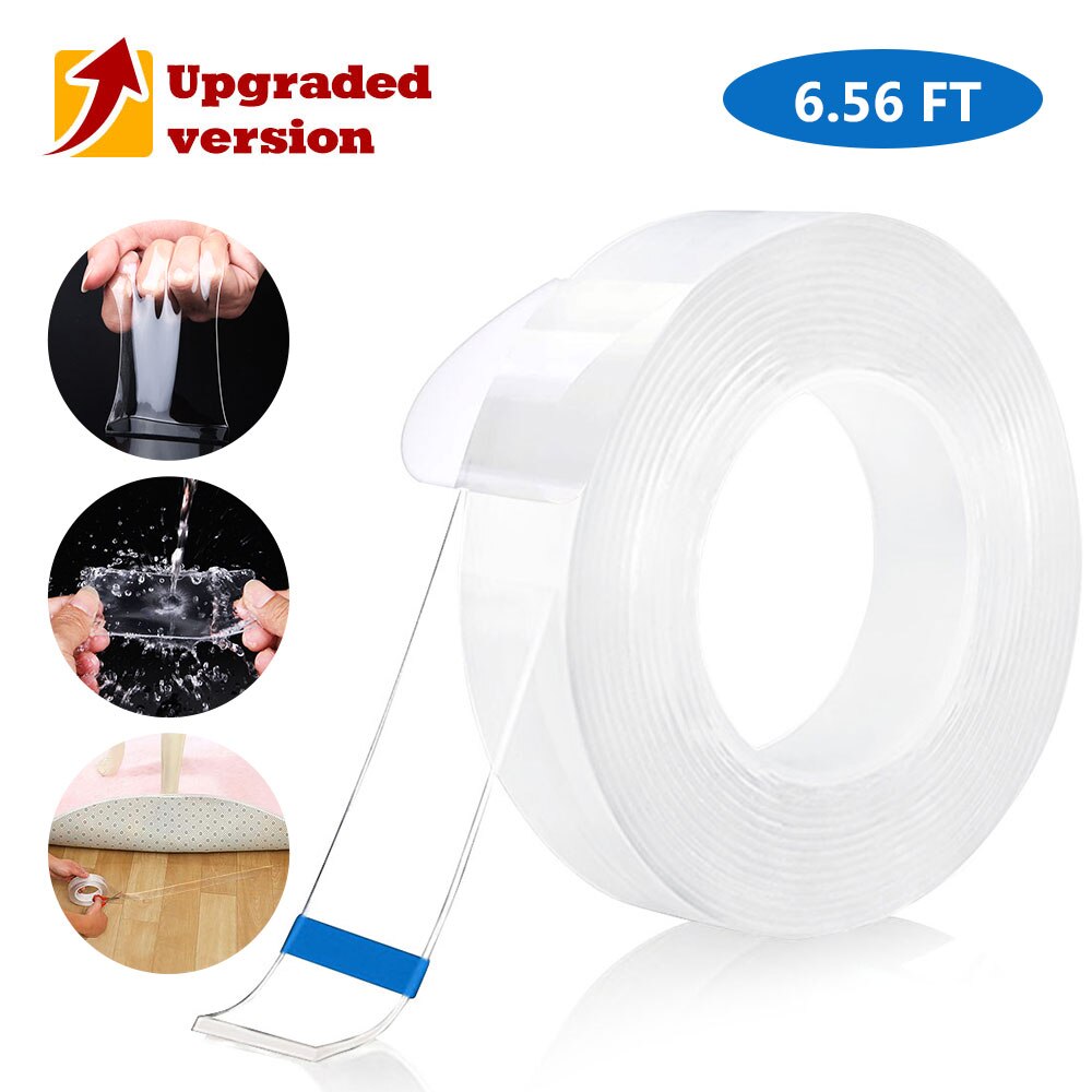 Multifunction Removable Washable Double Sided Adhesive Strips Reusable Tape Seamless Traceless Sticky Holder Paste Photos
