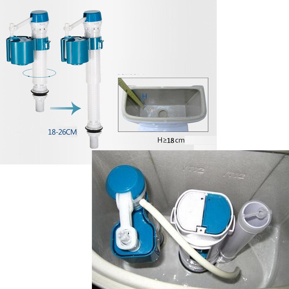 Toilet vandtank dobbelt skyl trykknap cistern sifonventil kits wc toilet