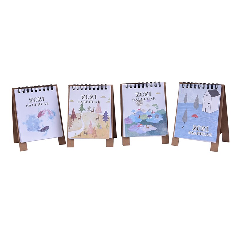 Main dessin dessin animé Mini bureau papier calendrier planificateur Agenda annuel