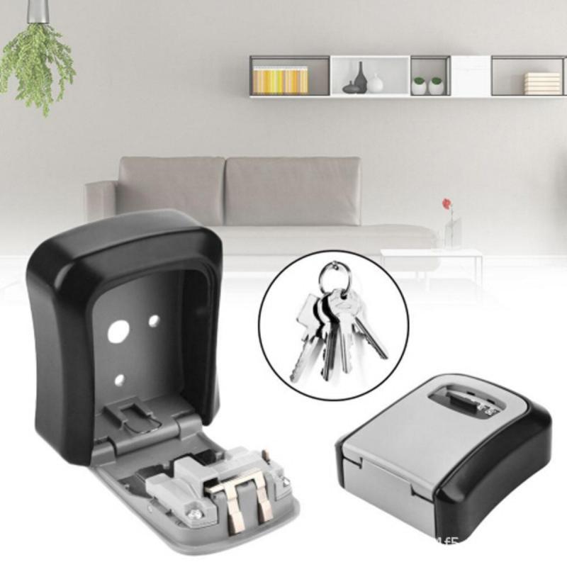Wall-mounted Password Key Box Padlock Box Storage Box Outdoor Metal Password Storage Box In Stock