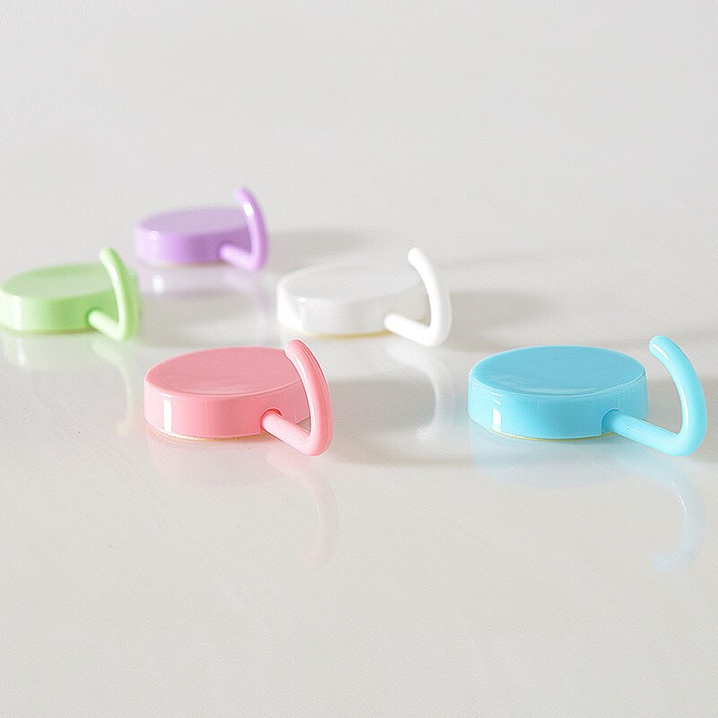 Belle circulaire sans trace réfrigérateur Crochet clé mur Crochet support amovible cuisine crochets décor porte-clés fort adhésif mur Crochet