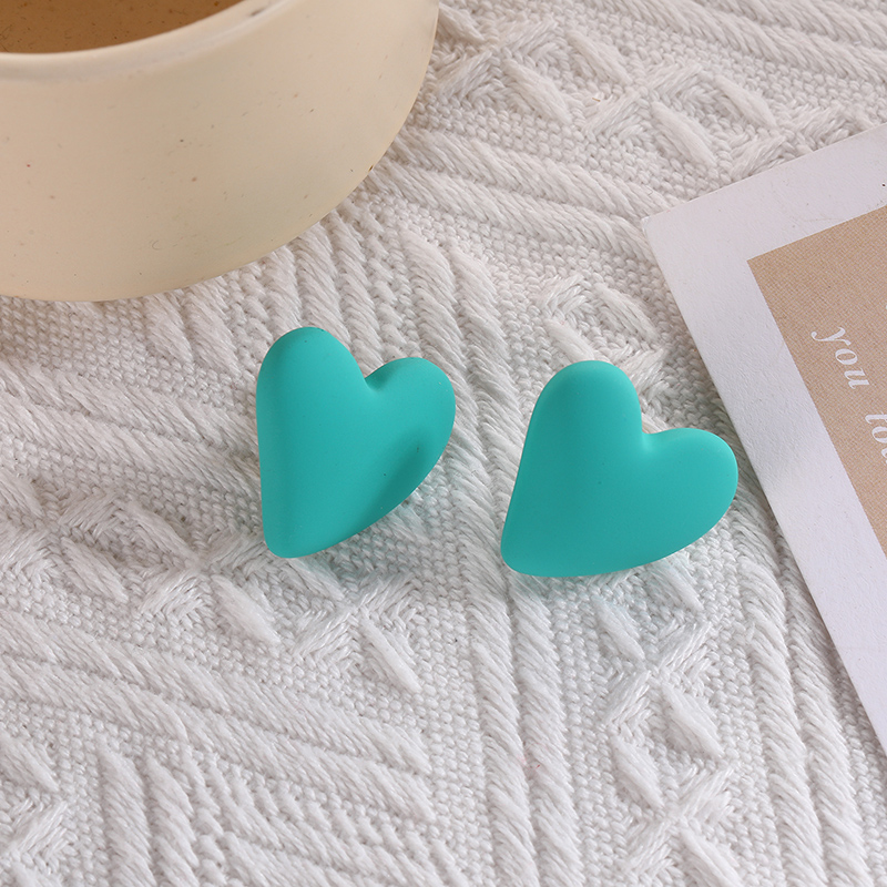 Pendientes de Clip con forma de corazón para mujer, aretes de estilo bohemio, de color rojo, blanco y amarillo: Color oro puro