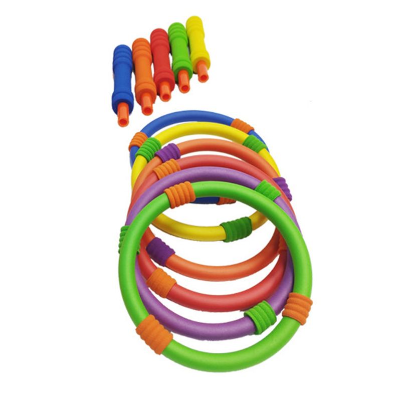 freundlicher Erwachsene Werfen Spiel einstellen mit 6 Ringe EVA Band Werfen draussen Spaß Puzzle Spielen Spielzeug