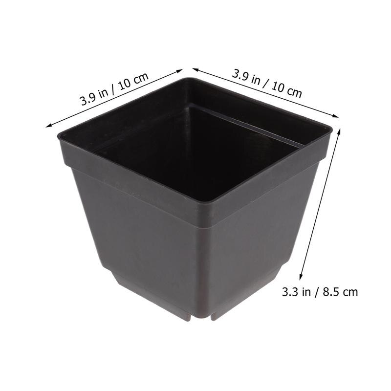 20pcs Square Flower Pots Root Control Resin Plastic Flower Cactus Succulent Plants Bonsai Pots Flowerpots Planters
