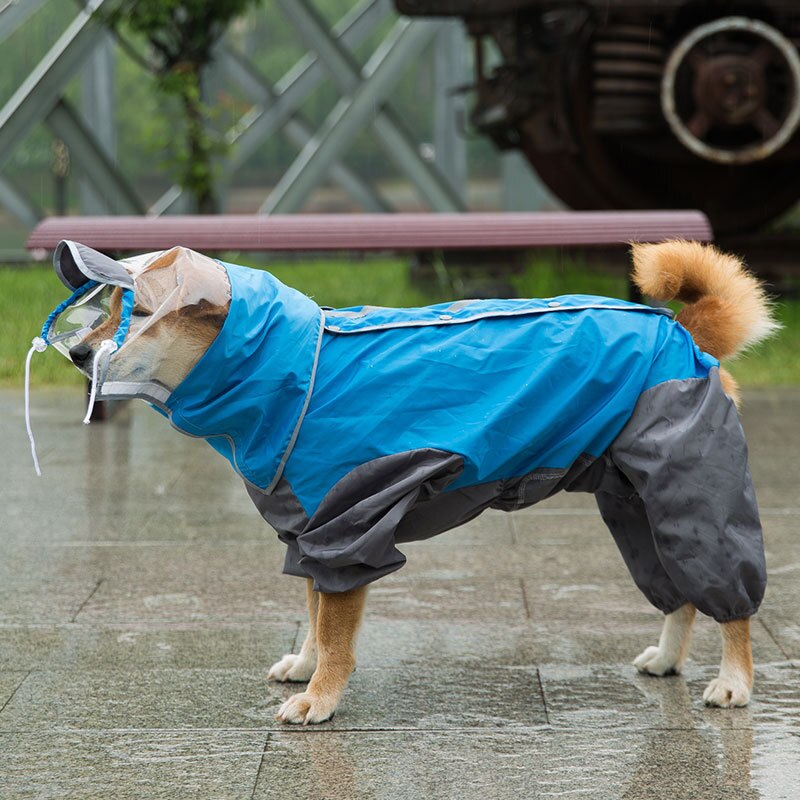 Golden Retriever Big Dog Raincoat Four-legged Dog Rain Coat Medium Large Dog labrador Rainy Clothes Pet Waterproof Coat Jacket