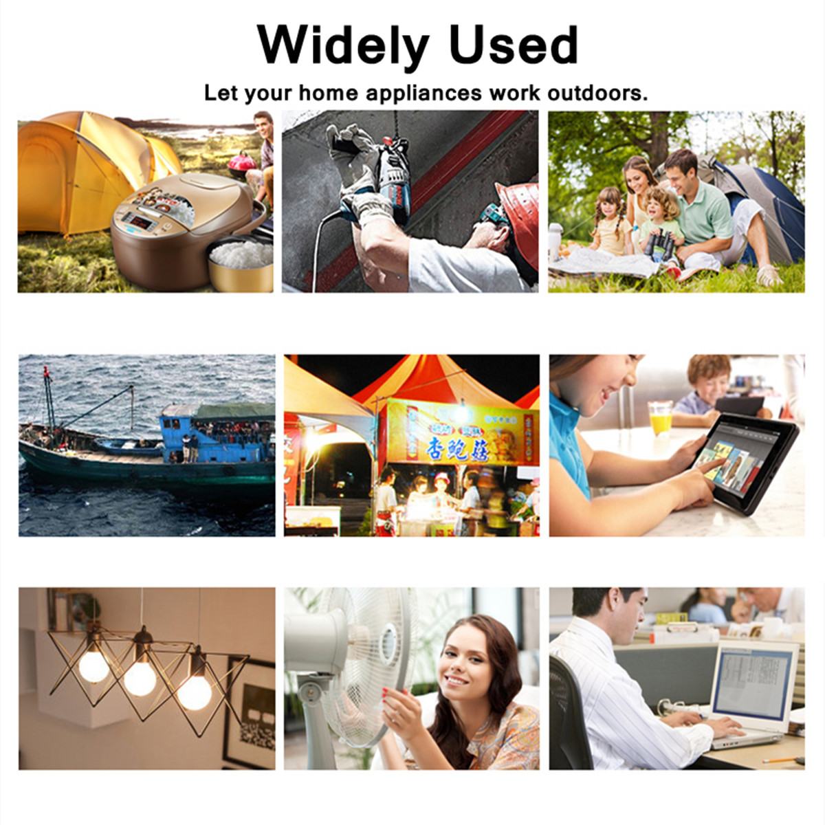 1200W Power Inverter 12/24V TO 220V Converter For Portable Solar System Truck Rechargeable Vehicles Inverter Converter