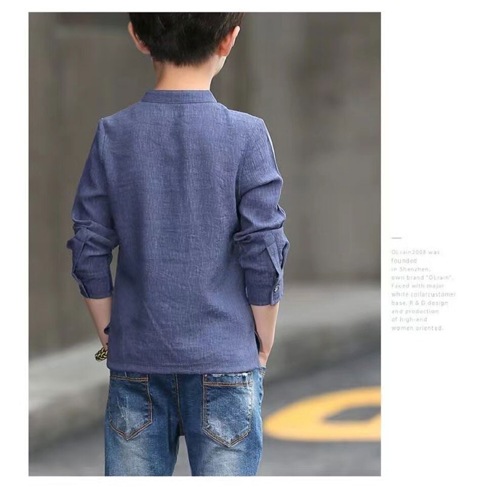 2022 Lente Herfst Lange Mouw Jongens Shirts Voor Leeftijd 3 4 6 8 10 12 Jaar Fall Kids Shirts zacht En Warm Tiener Jongens Tops