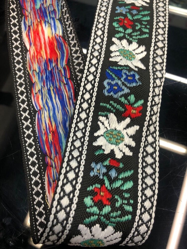 10 Yards Vintage Jacquard Ribbon 5 Colors Embroidered