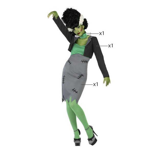 Déguisement pour adultes Frankenstein vert (3 pièces)