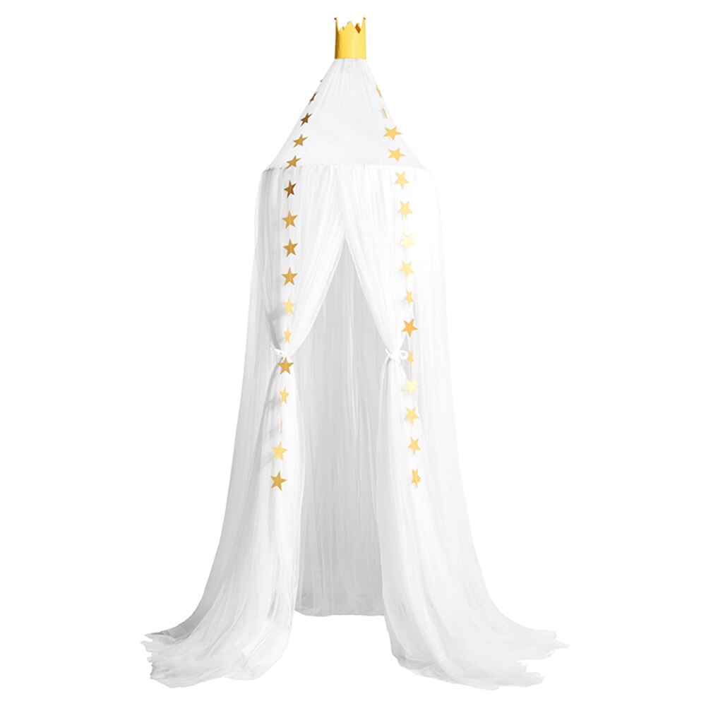 Opknoping Klamboe Ronde Baby Kids Kant Vier Hoek Student Hemelbed Klamboe Voor Kinderen Meisjes Kamer Decoratie: white1