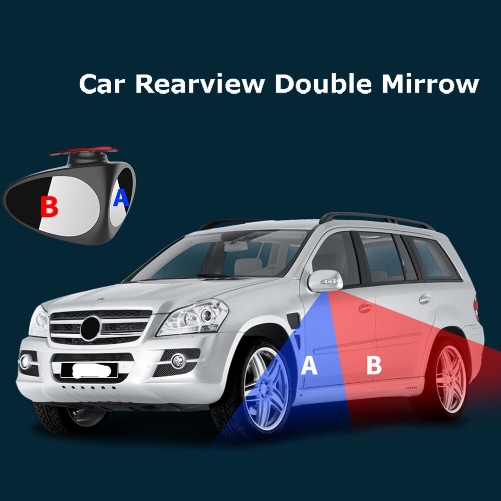 1 stk 360 graders drejelig 2- siders bil blindspids konveks spejl automobil udvendigt bakspejl sikkerhedssikkerhed tilbehør