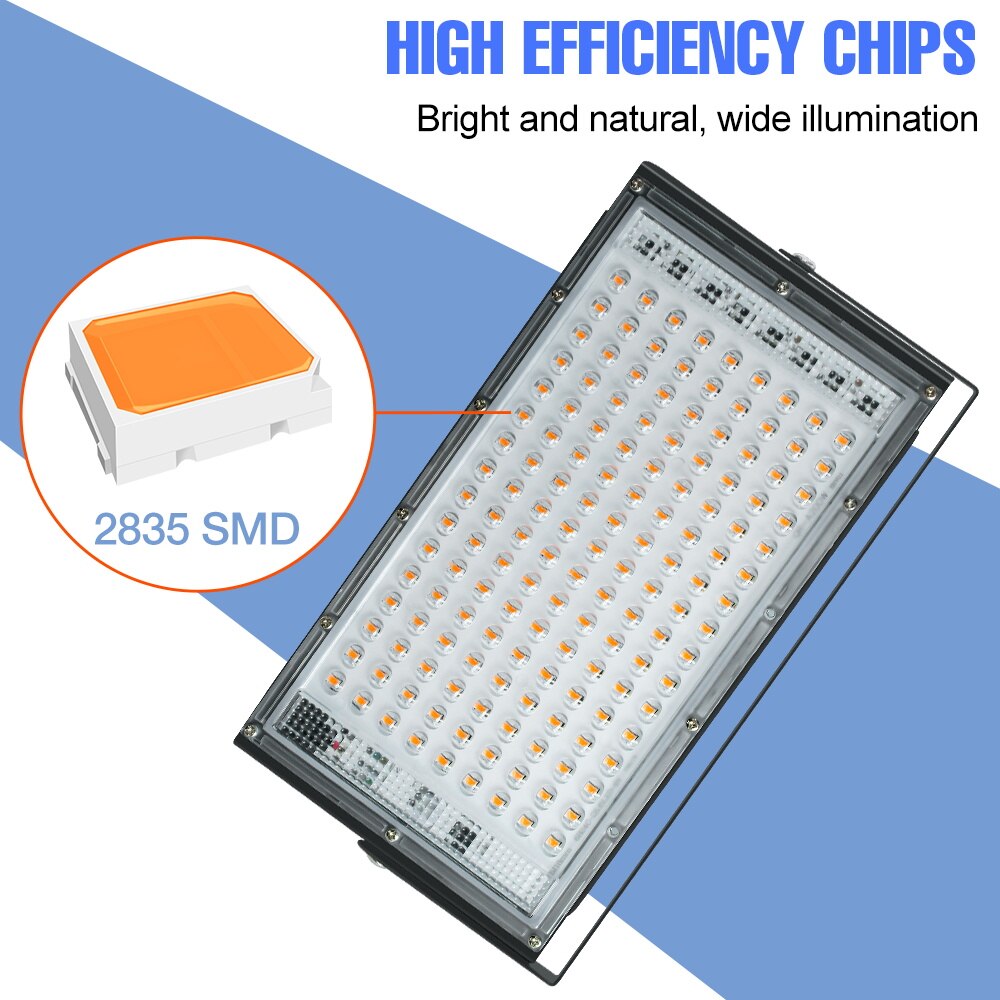 200W LED Grow Light Full Spectrum Phyto Lamp For Plant Floodlight Indoor Greenhouse Seedlings Flower Seeds Growing LED Phytolamp