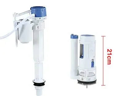 Valve de remplissage de toilette universelle, valve d'entrée et de sortie, pompe, raccords de réservoir d'eau, ensemble de boutons de toilette, accessoires de bain: 3valves 21button