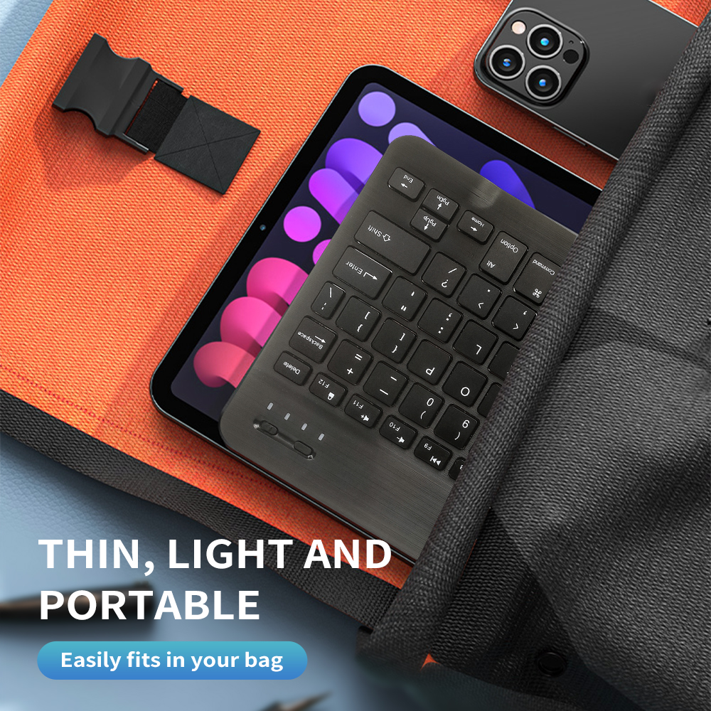 Bluetooth-toetsenbord Draadloos oplaadbaar zwart 10-inch toetsenbord voor IOS Android Windows-tablet voor iPad Air Mini-toetsenbord