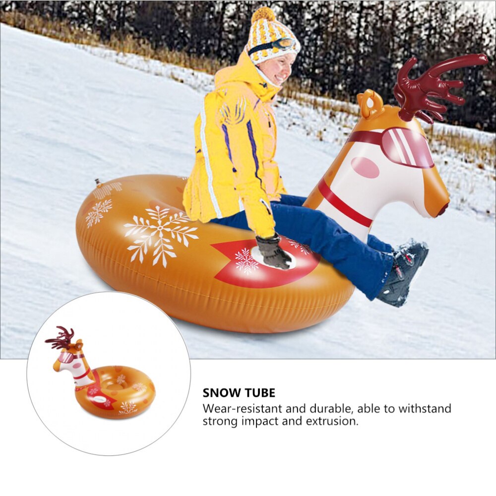 1 Pc Schnee Rohr Hirsche Schneeschuhe Schlauch Aufblasbare Schnee Rohr Schnee Schlitten Rohr PVC Schnee Schlitten für Kinder Outdoor