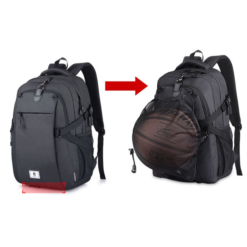 YIXIAO-Mochila deportiva de baloncesto para hombre, bolsa para ordenador portátil, almacenamiento para entrenamiento de fútbol y Fitness