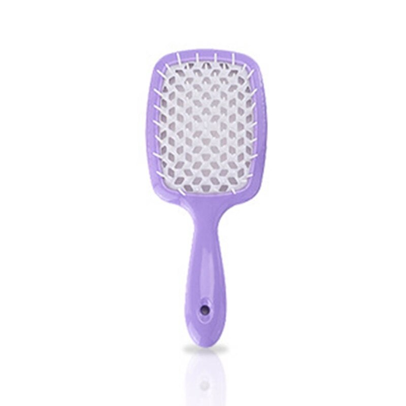 Vented Hair Brush Salon Styling Tools Large Plate Combs Massage Girls Ponytail Comb for Home Use: Purple